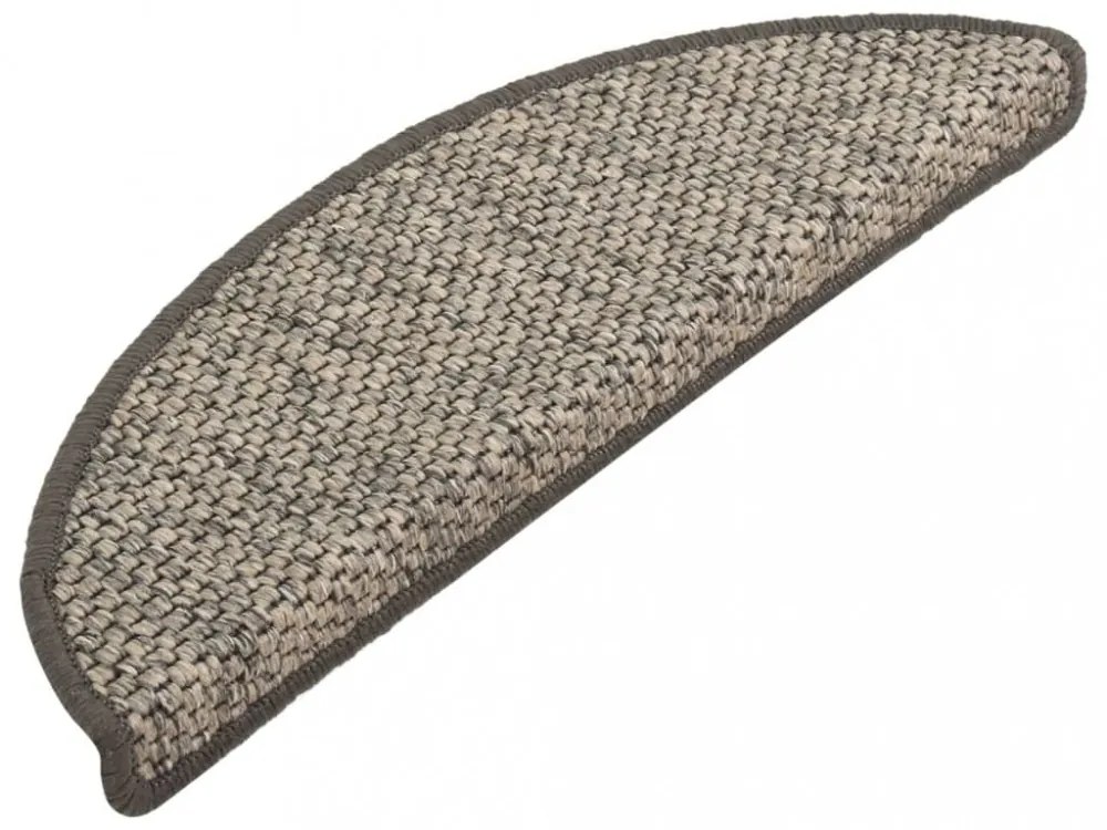 15 db szizál hatású barna bézs öntapadó lépcsőszőnyeg 65x21x4cm