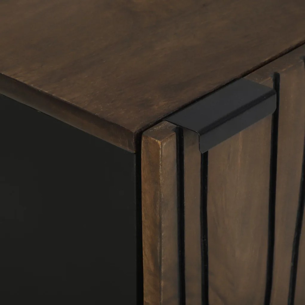 vidaXL Fürdőszobai mosdószekrény ajtóval Dió 38 x 33,5 x 58 cm Faanyag