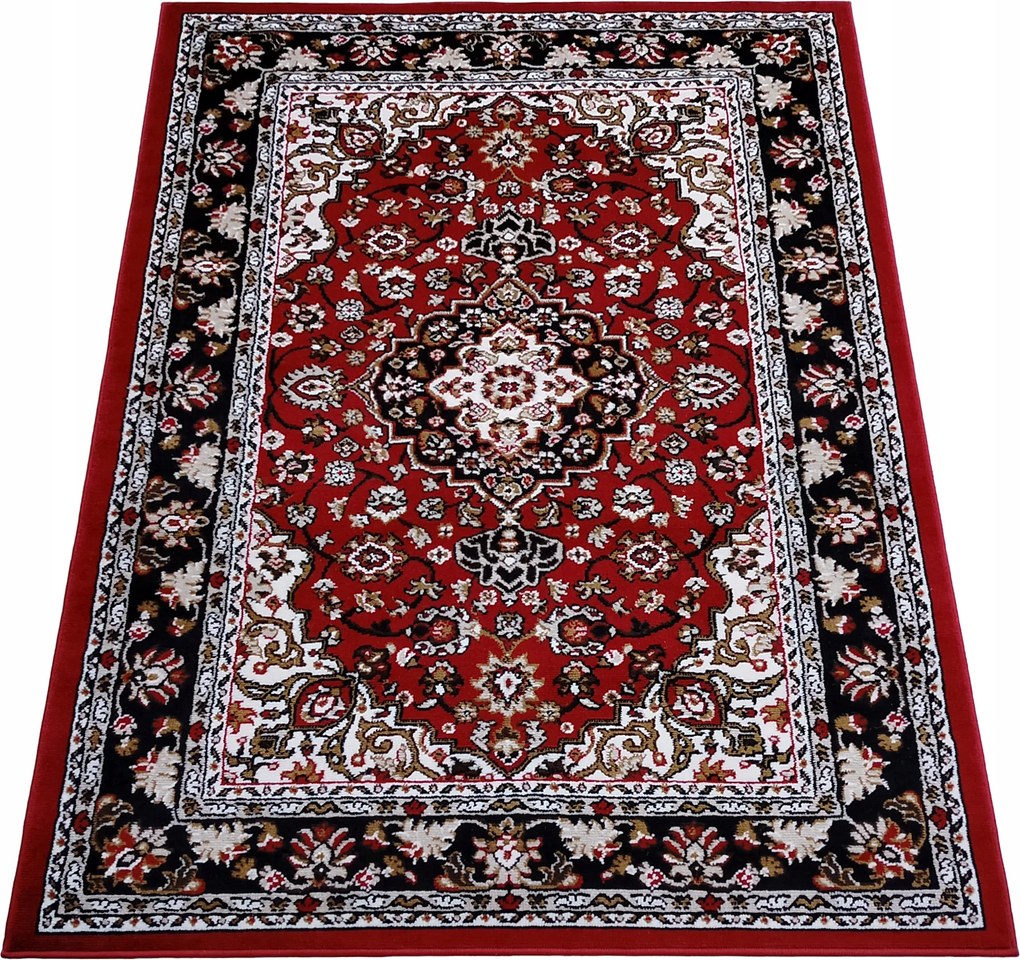 Szőnyeg 120x180 Klasszikus Nappali Piros Szőtt Hagyományos Elegáns