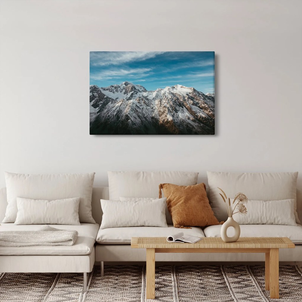 Havas csúcsok képe, Fiordland (90x60 cm)
