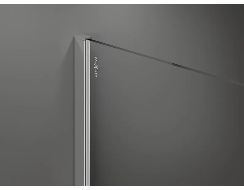 Mexen, Mexen Kioto zuhanykabin fala 145 x 200 cm, átlátszó 8 mm, króm - 800-145-101-01-00