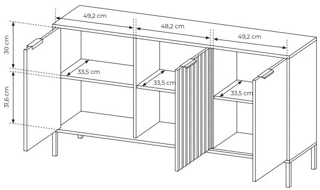 Szekrény Rastafa 3D (artisan tölgy  + fekete). Akció -17%. 1071380