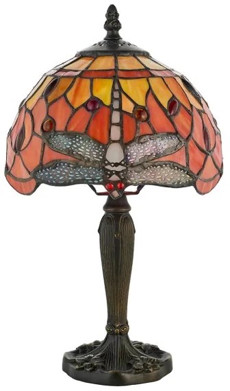 Endon 64091 - Tiffany DRAGONFLY asztali lámpa 1xE14/40W/230V, átm. 20 cm