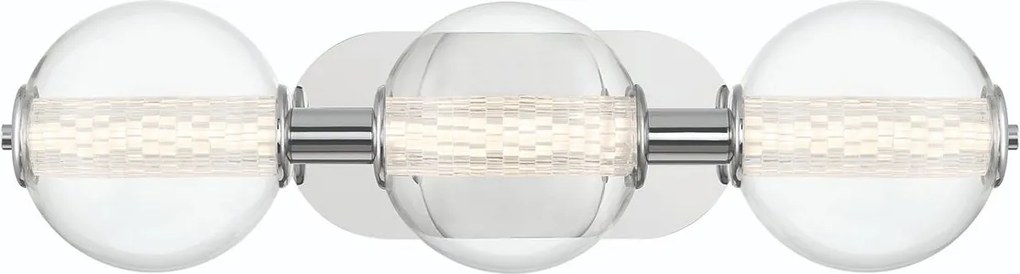Quintiesse modern fürdőszobai lámpa atomo csiszolt króm átlátszó elsqn-atomo-3w-pc IP44