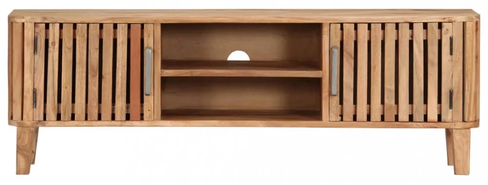 tömör akácfa TV-szekrény 130 x 30 x 45 cm