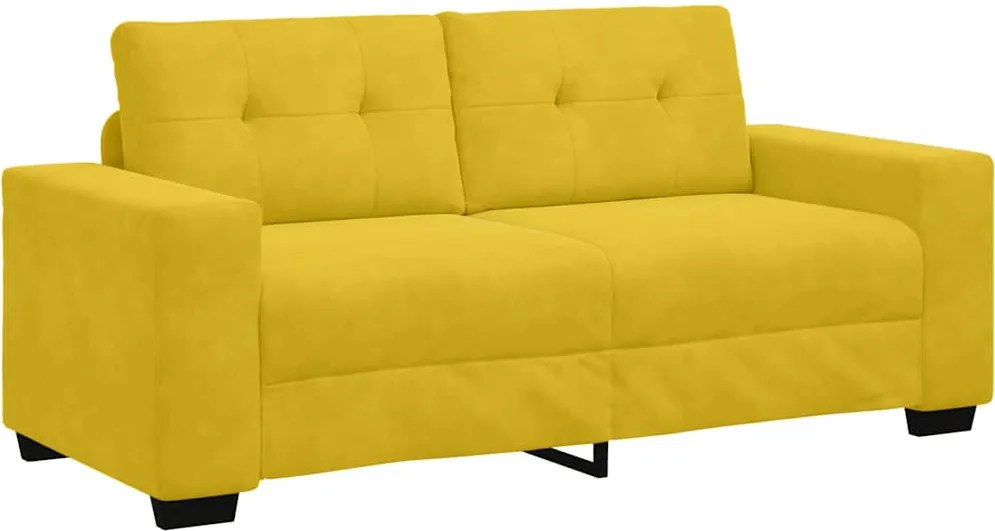 vidaXL sárga bársony loveseat kanapé 180x77x82 cm