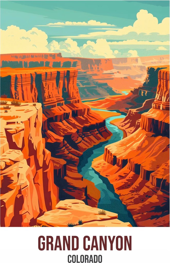 Plakát 40x60 cm Grand Canyon, Colorado