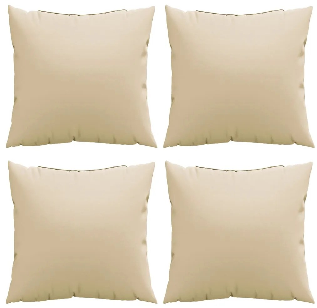 4 db bézs szövet kanapépárna 60 x 60 cm