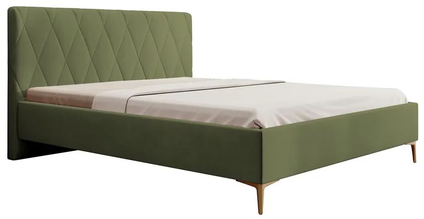 Franciaágy 160 cm Tikka 160 (oliva + arany). 1099424