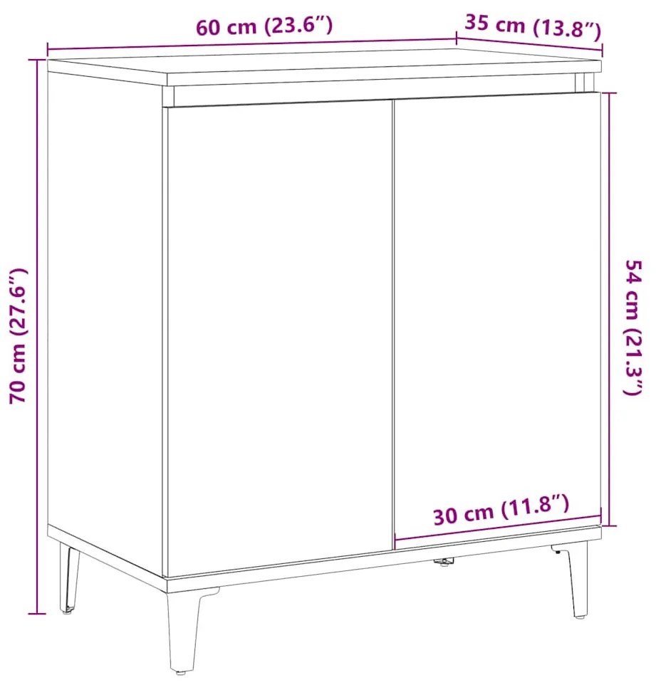 komód Artisan tölgy 60x35x70 cm Műanyag fa