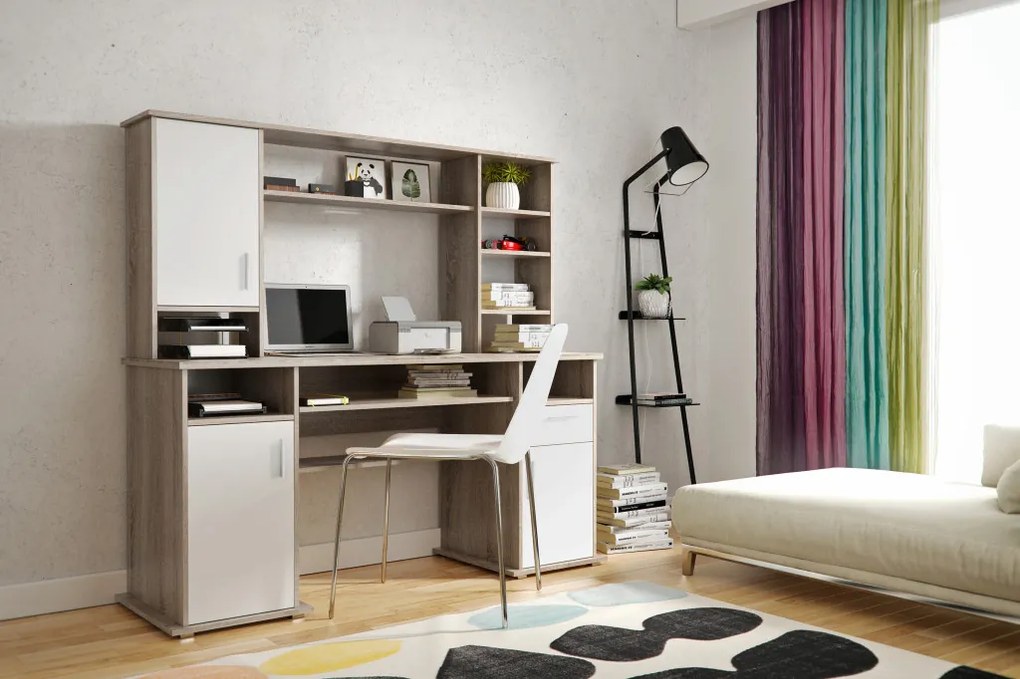 VIGO Íróasztal Trüffel/Fehér Színben