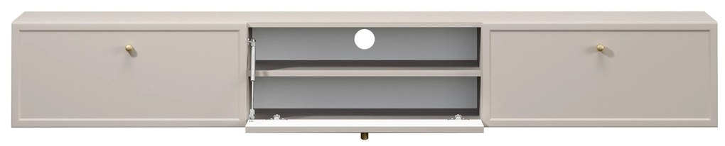 Lorini fali TV-szekrény 200 cm fiókokkal - kasmír / arany fogantyúk
