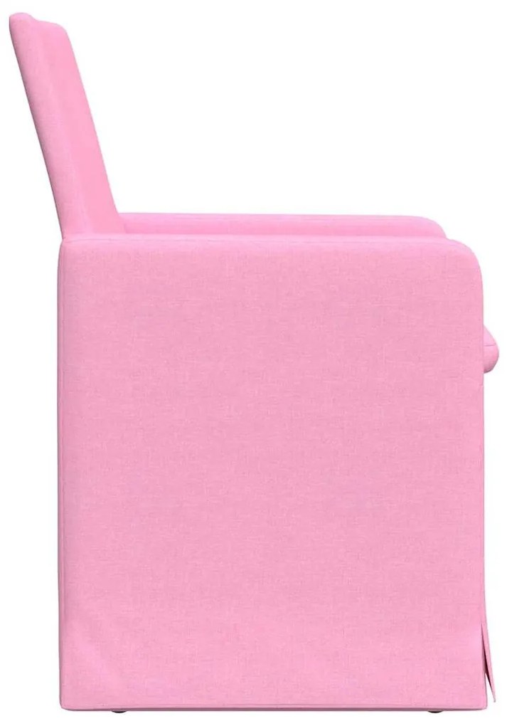Étkező Székek 2 pcs Rózsaszín 57 x 67 x 95 cm szövet