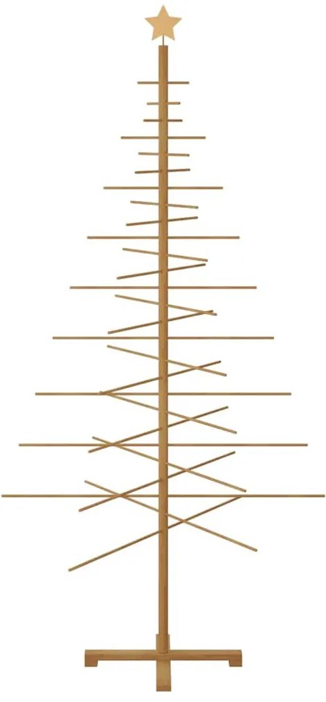 Fából készült Karácsonyfa állvánnyal Barna 210 cm bambusz
