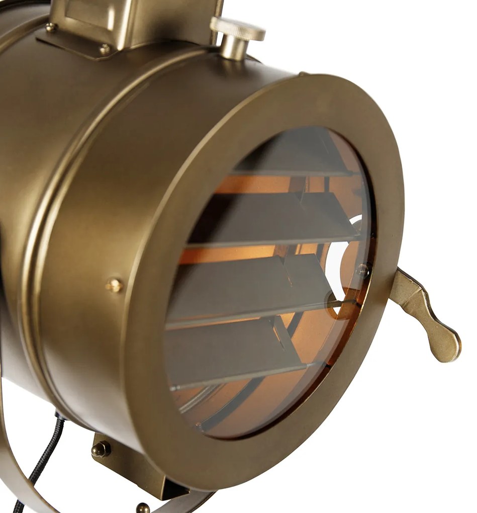 Háromlábú állólámpa bronz fa stúdió spottal - Radient