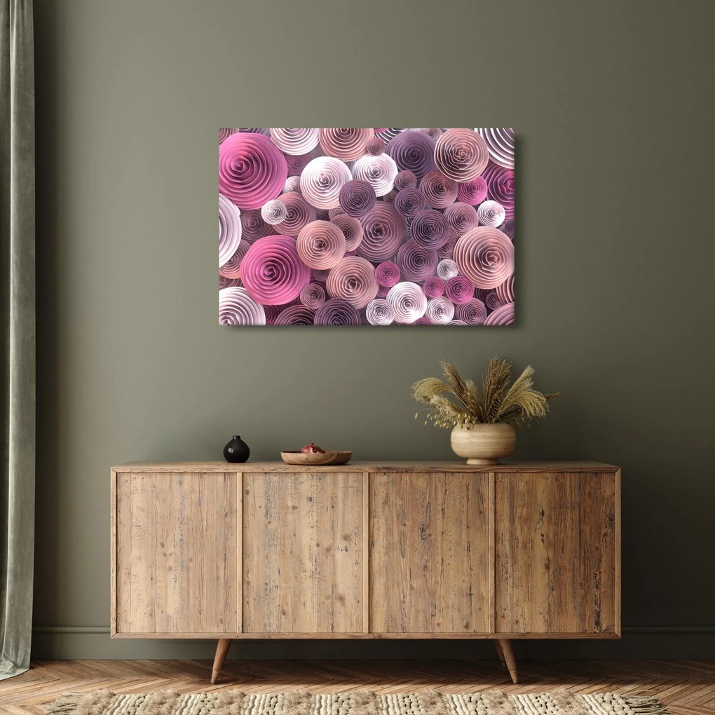 Absztrakt kép Rózsa virága (90x60 cm)