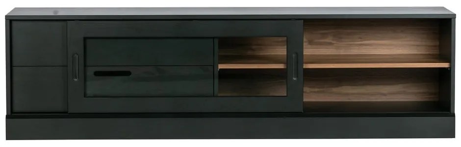 Fekete borovi fenyő TV-állvány 180x50 cm James – WOOOD