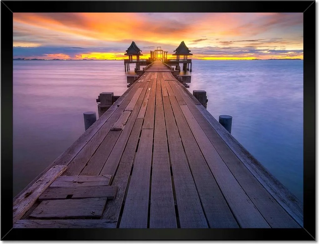 Poszterek keretben 40x30 Híd naplementekor