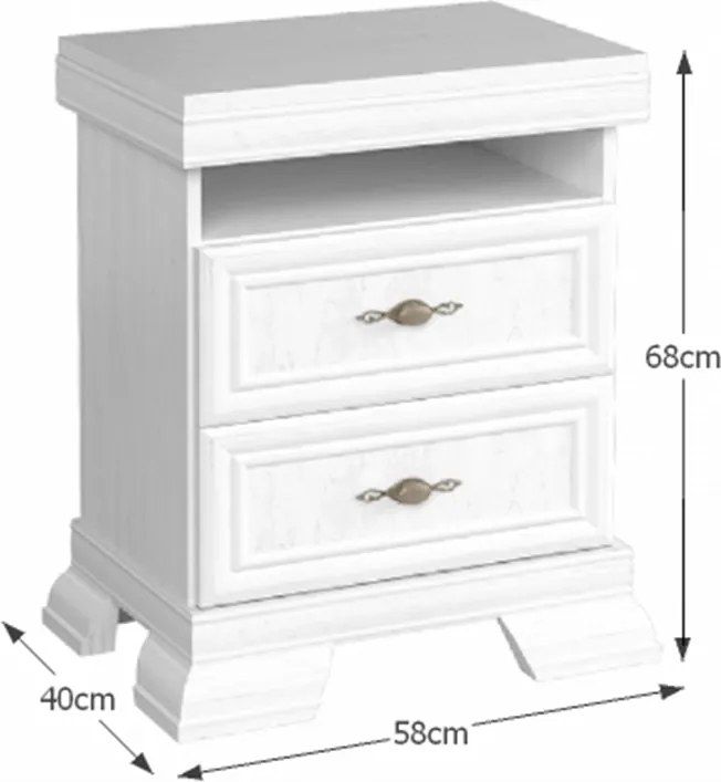 éjjeliszekrény KSN, sosna andersen, KORA