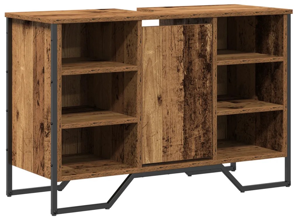Fürdőszobai Mosdószekrény Régi Fa 91x35x60 cm Felületkezelt Fa
