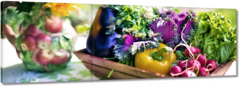 Vászonkép 60x20 Zöldségek a konyhába