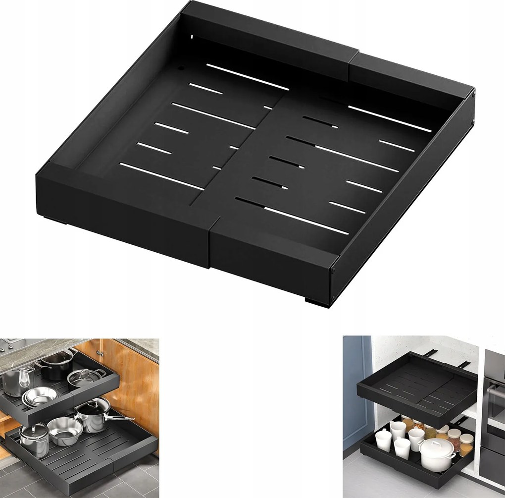 Fiók Kihúzható Polc Konyhaszekrényhez Fúrás Nélkül Csendes Robusztus Pro