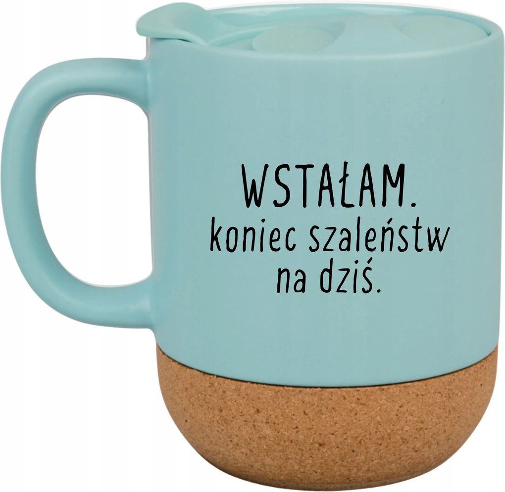 Kék Bögre Fedéllel Ajándék Felkeltem Az Őrület Vége