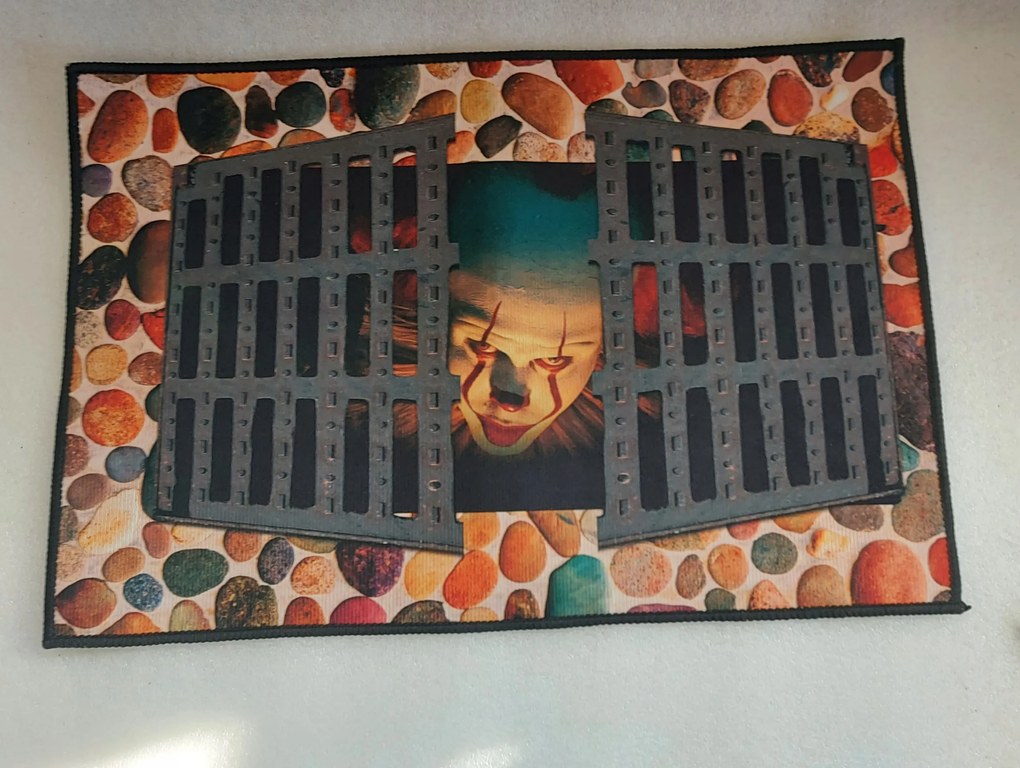 Szőnyeg Futószőnyeg Lábtörlő 3D Horror Bohóc Halloween 40x60 CM Dekoráció
