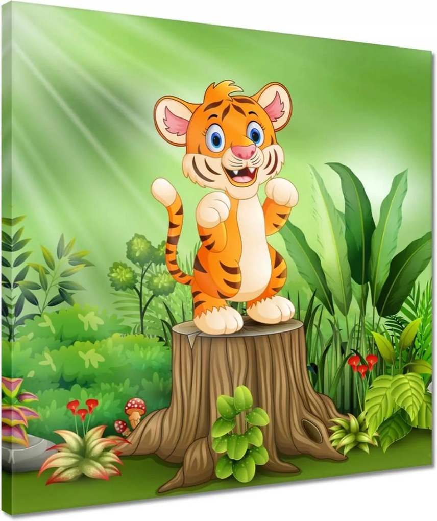 Vászonkép 40x40 Vidám tigris