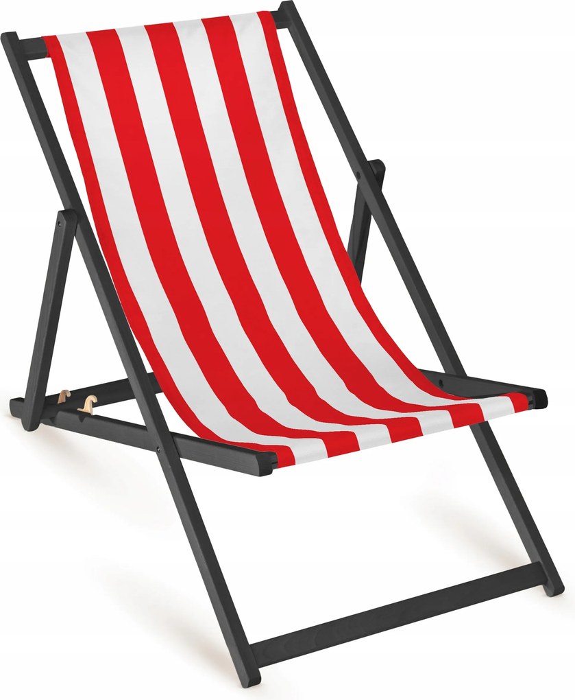 Nyaraló Napozóágy Csíkos Fából Készült Összecsukható Kerti Napozóágy Az Erkélyre