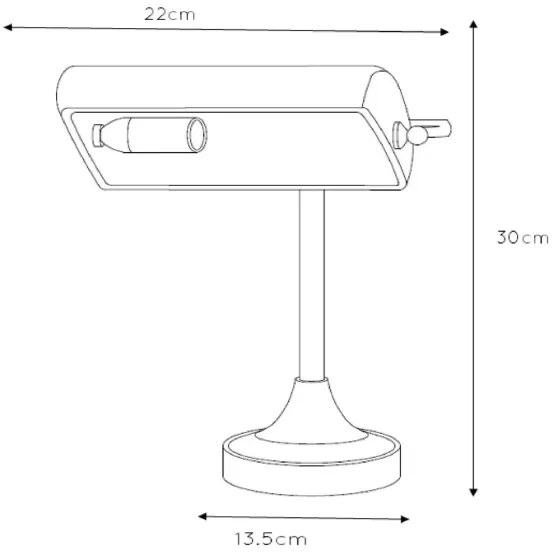Lucide 17504/01/03 - Asztali lámpa BANKER 1xE14/40W/230V