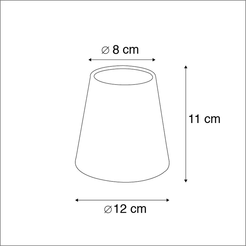 Pamut csipeszes búra fekete 12 cm kerek arany belsejével
