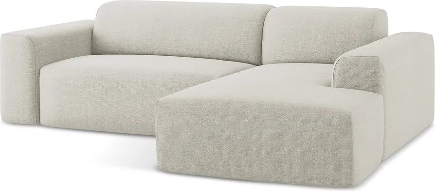 Bézs sarokkanapé (jobb oldali-heverő résszel) Keli – Makamii