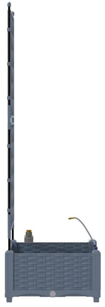 Kerti ültetők Világosszürke 40 x 40 x 126 cm Acél