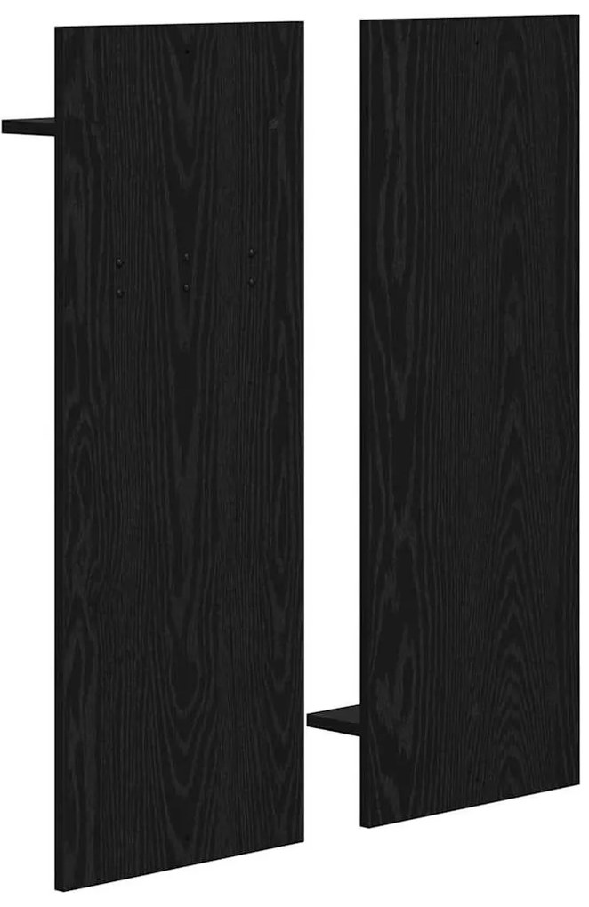 Fali Kabáthorog polcokkal Musta tammi 70 x 10 x 90 cm Faanyag