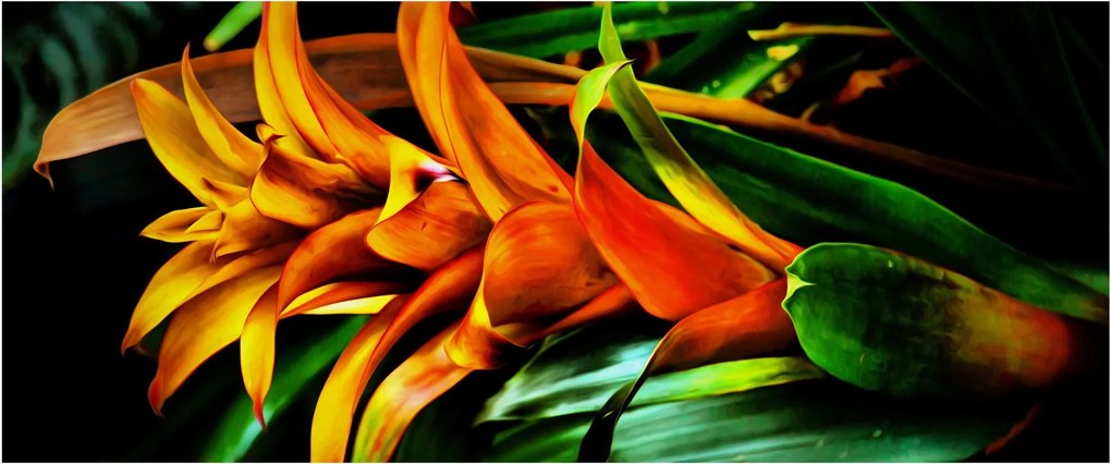 Narancssárga csokor képe (120x50 cm)