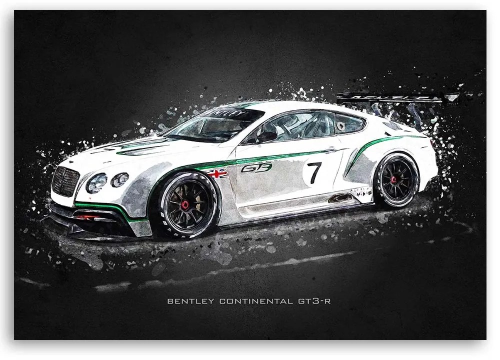 Gario Vászonkép Bentley continental gt3r - Gab Fernando Méret: 100 x 70 cm