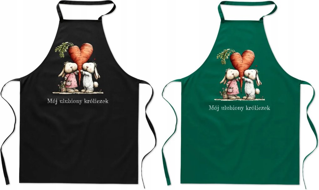 Konyhai kötény Ajándék Pároknak Valentin nap Kedvenc nyuszim