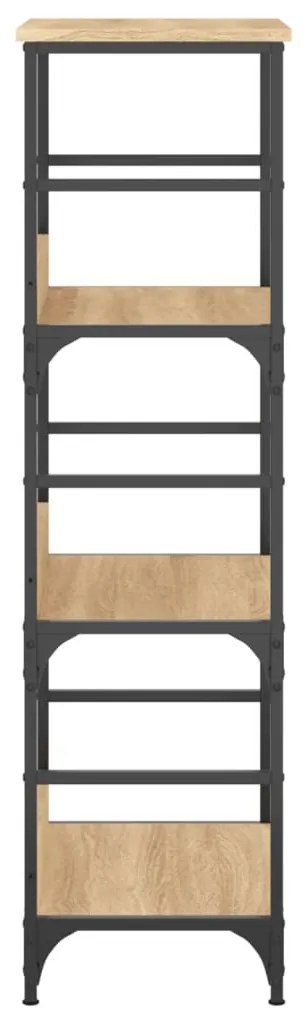 sonoma tölgy színű szerelt fa könyvespolc 50 x 33 x 117,5 cm