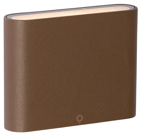 Modern kültéri fali lámpa rozsdabarna 11,5 cm LED-del IP65 - Batt
