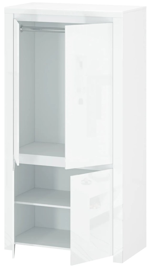 Ruhásszekrény Leona 4D (fényes fehér). 1053009