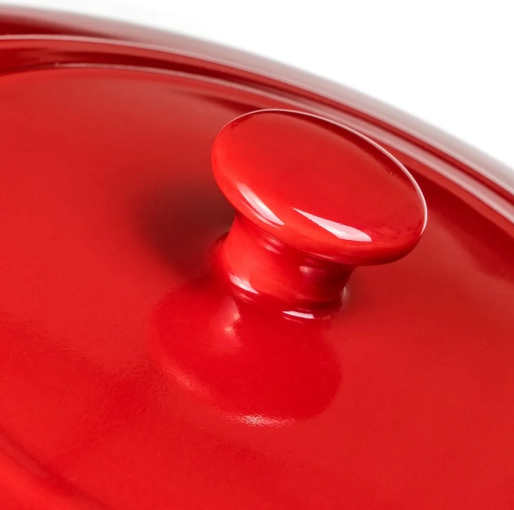 Banquet Culinaria Red kerek forma sütőedény fedéllel 3 l, 3 l