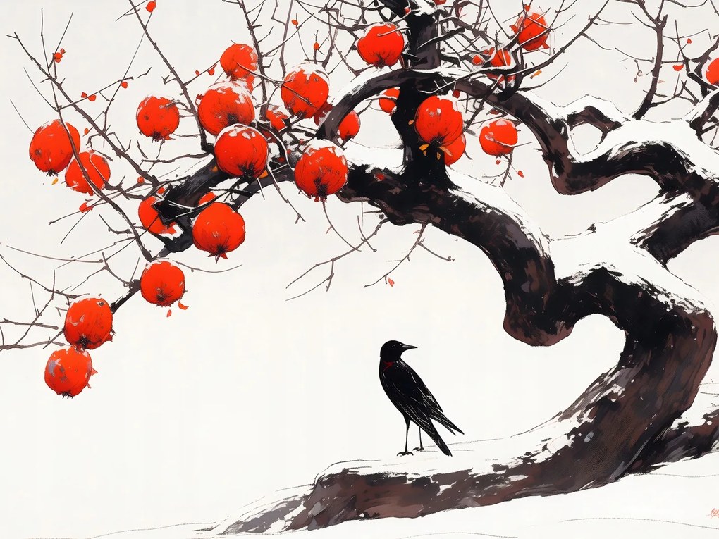 Poszter 20x15cm Holló a fánál