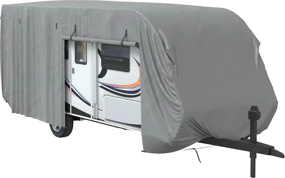vidaXL Lakókocsihuzat szürke 732x250x220 cm nem szőtt szövetből