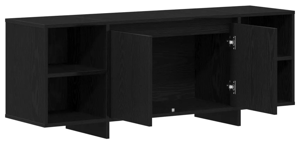 TV állvány - Fekete tölgy - 120x30x40.5 cm - Műmárványból készült