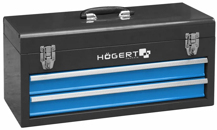 Szerszám Högert Tároló, szerszámosláda, 2 fiókkal, 520x255x218mm