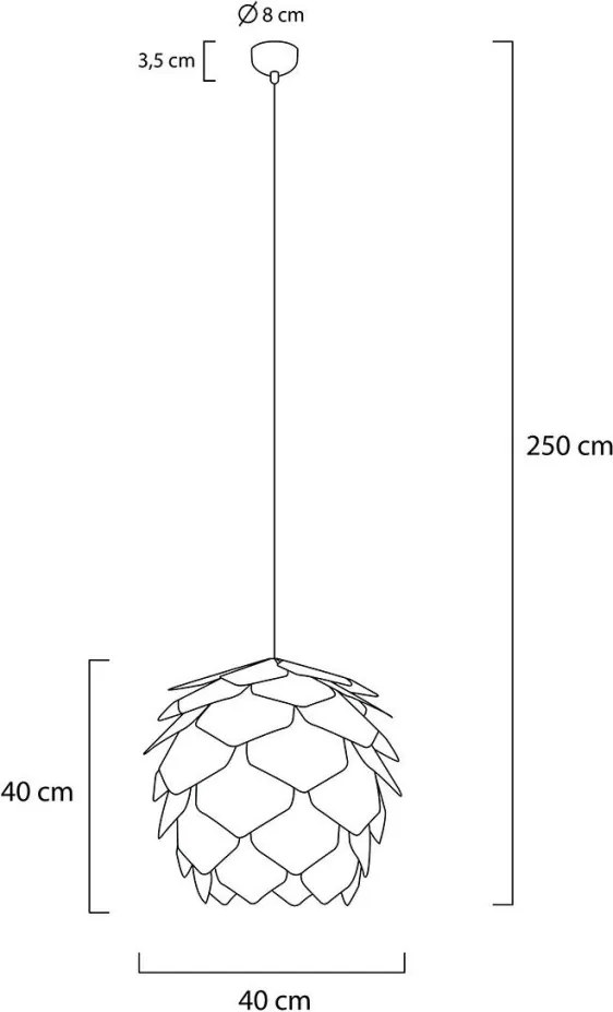 King Home CONO MD20029-430 Függőlámpa 1x40W/E27 IP20