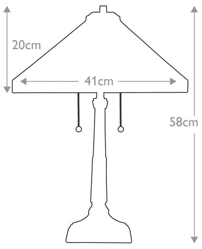 Elstead QZ-STEPHEN-TL - Tiffany STEPHEN asztali lámpa 2xE27/60W/230V