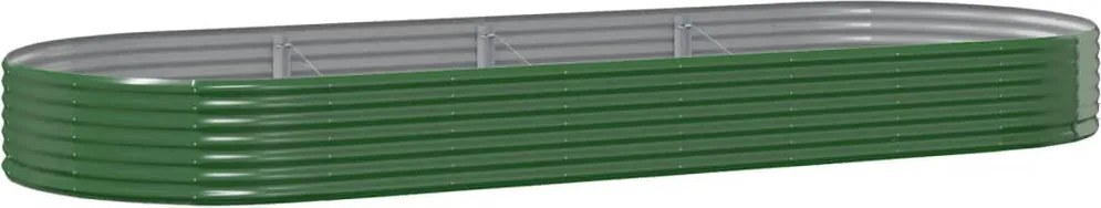 vidaXL zöld horganyzott acél kerti magaságyás 373x140x36 cm