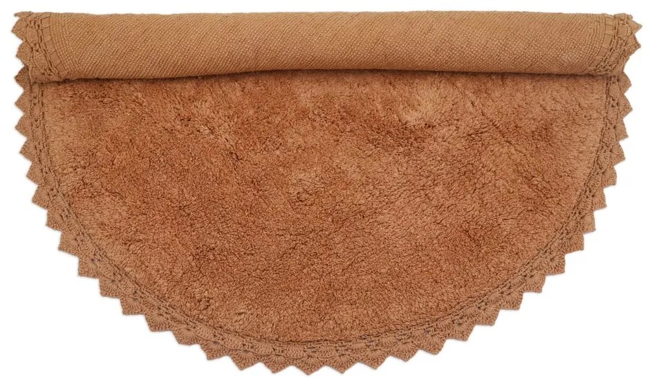 Téglavörös mosható kézi szövésű pamut kerek szőnyeg ø 110 cm Perla Toffee – Nattiot